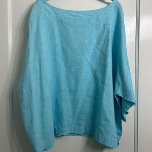 J.Jill XL Aqua linen kimono